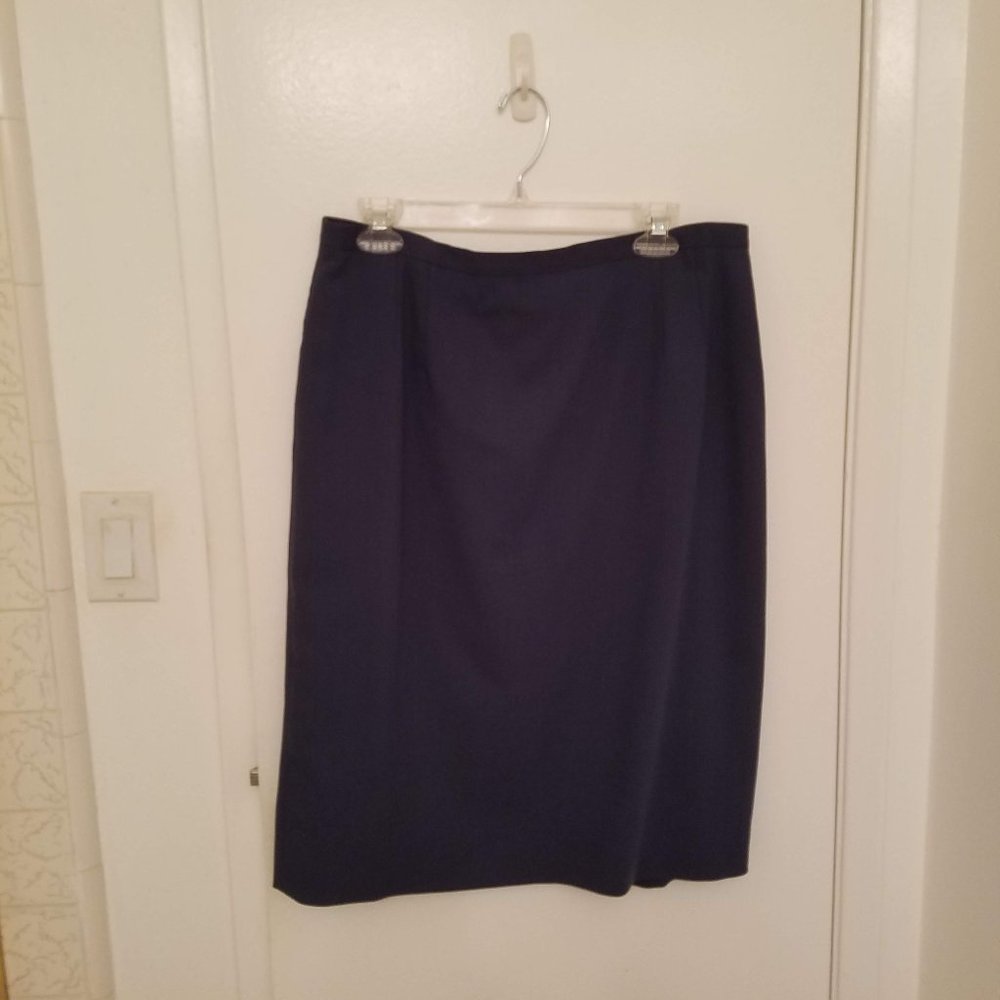 Armani Collezioni Navy Blue Pencil Skirt